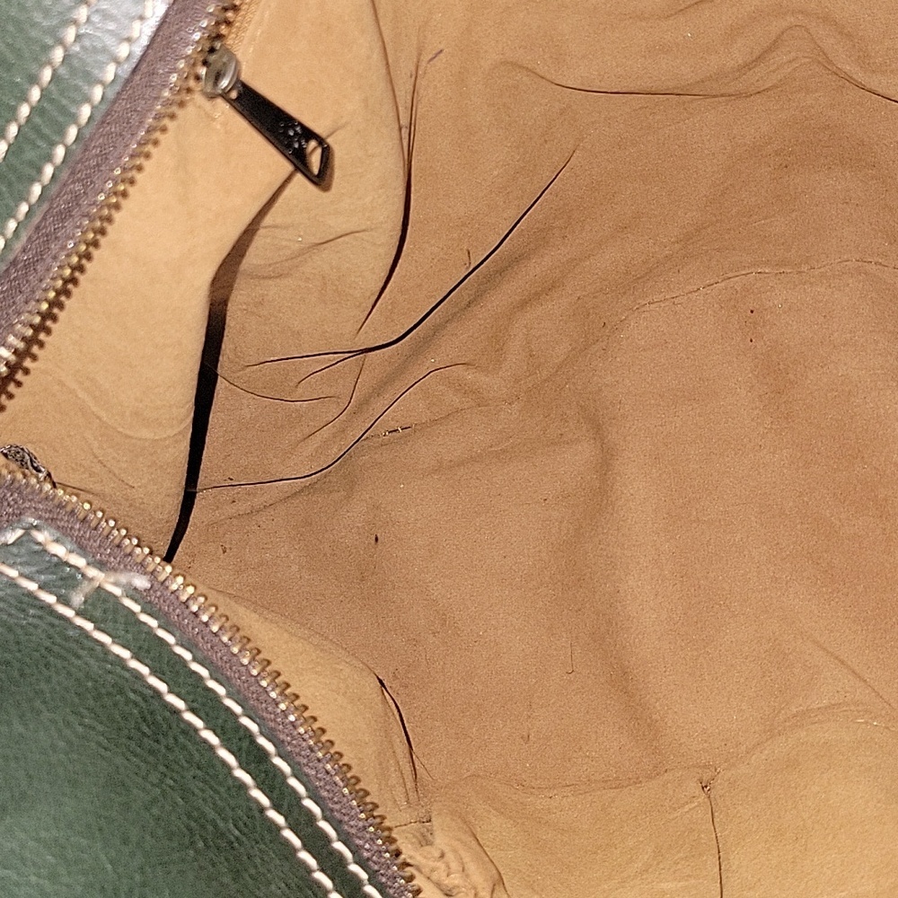 Patricia Nash Dark Green Leather Napoli Satchel Handbag Purse Tote - Picture 11 of 16
